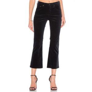 Rag & Bone cropped flare velvet cords pants